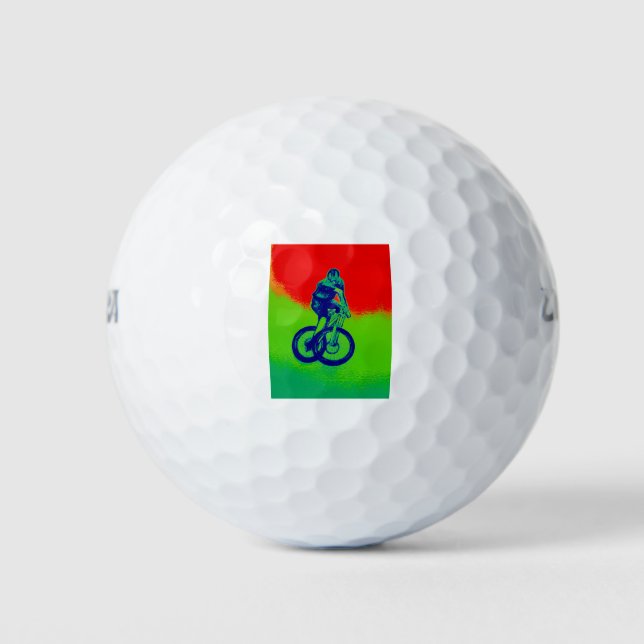 Mountainbiken Golfball (Vorderseite)