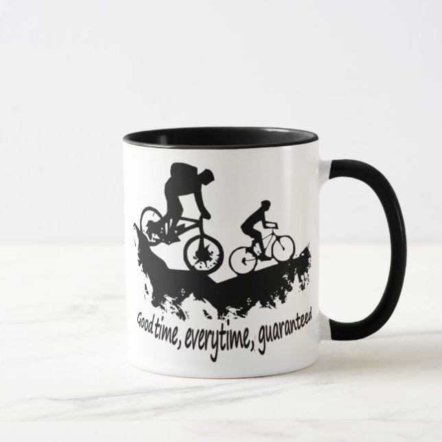 Mountainbiken Gute Zeit Inspiration Zitat Tasse (Rechts)