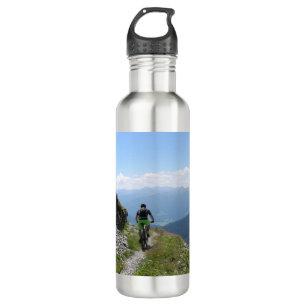 Mountainbiken im Grünen Edelstahlflasche