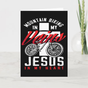 Mountainbiken in meinen Adern Jesus in meinem Herz Karte