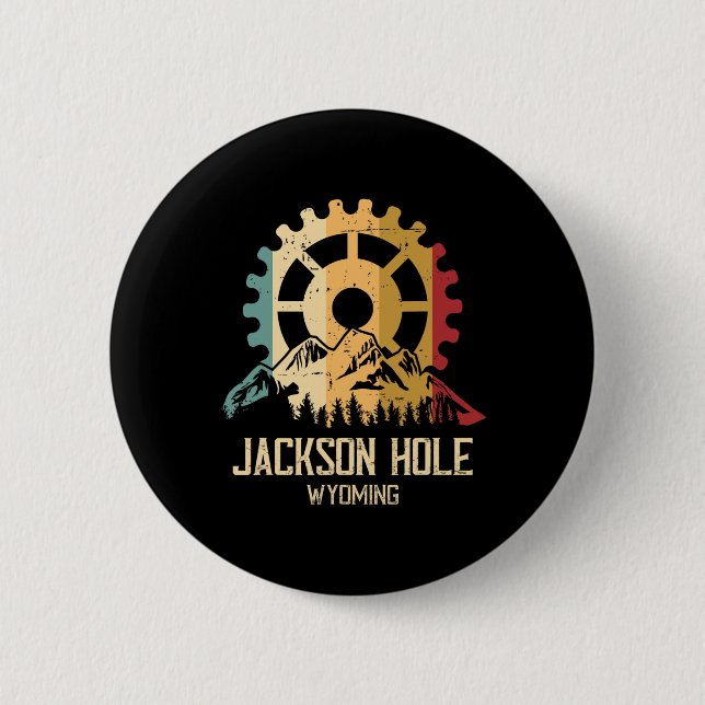 Mountainbiken Jackson Hole Wyoming  Button (Vorderseite)