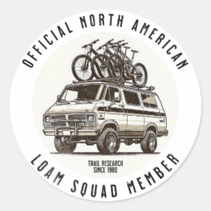 Mountainbiken "Offizielles Loam Squad Mitglied" Runder Aufkleber