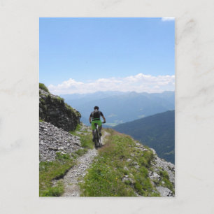 Mountainbiken Postkarte