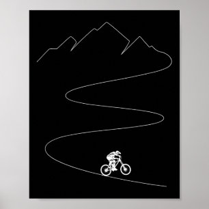 Mountainbiken - Radfahrer Fahrrad Single Tra Poster