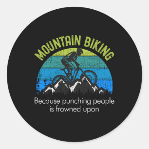 Mountainbiken, weil Leute schlagen lustig Mtb Runder Aufkleber