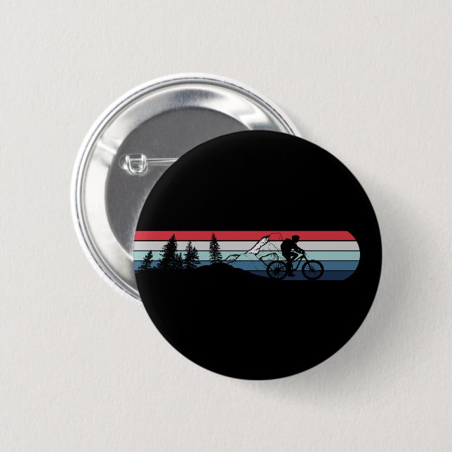 Mountainbiker Button (Vorne & Hinten)