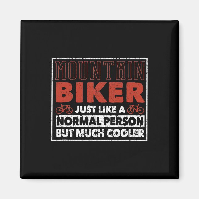 Mountainbiker-Definition Lustig Radfahren Mtb Down Magnet (Vorne)