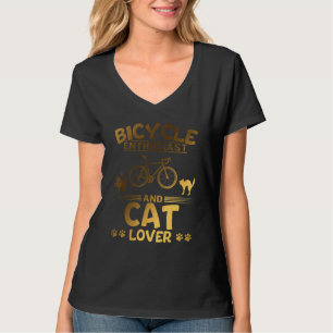 Mountainbiker Fahrrad-Enthusiast Und Katze T-Shirt