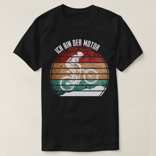 Mountainbiker Ich bin der Motor T-Shirt (Design vorne)