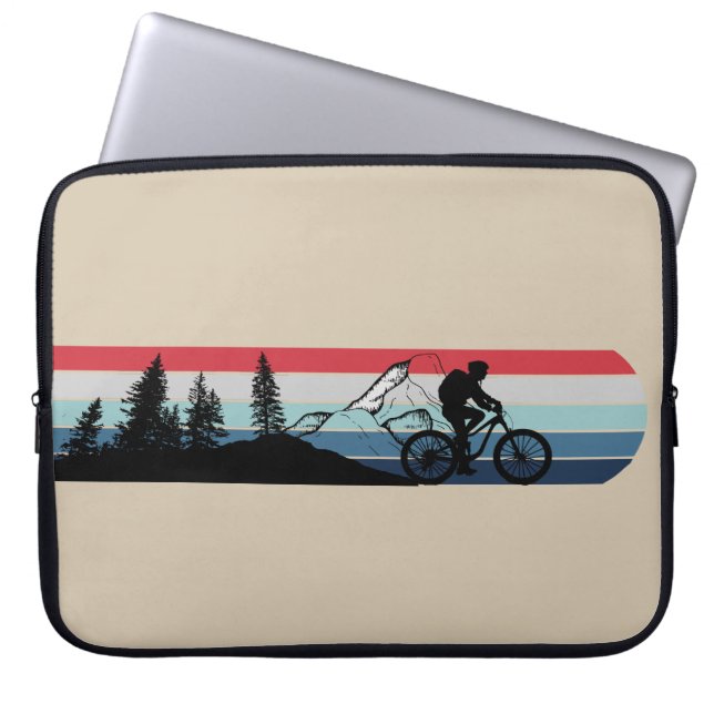 Mountainbiker Laptopschutzhülle (Vorderseite)