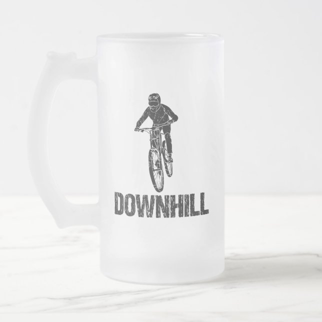 Mountainbiker Mattglas Bierglas (Links)