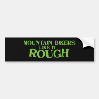 Mountainbiker mögen es rau autoaufkleber