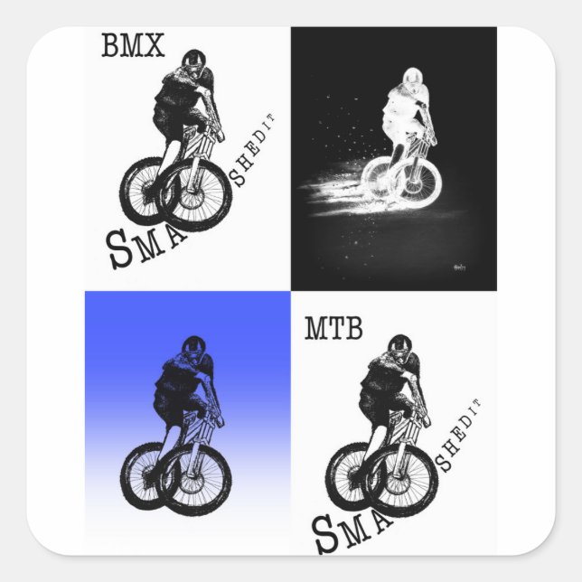 Mountainbiker MTB BMX CYCLIST Stickers (Vorderseite)