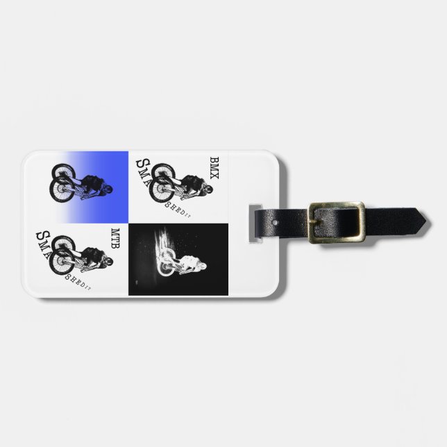 Mountainbiker MTB BMX CYCLIST Stickers Gepäckanhänger (Vorderseite horizontal)