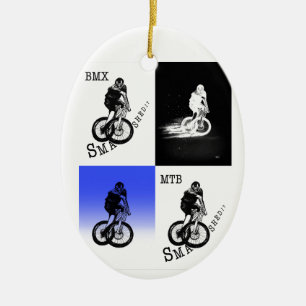 Mountainbiker MTB BMX CYCLIST Stickers Keramikornament
