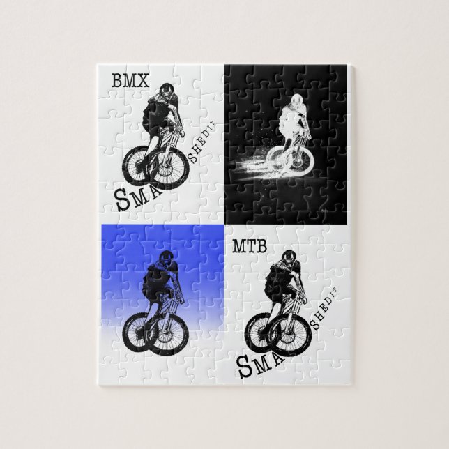 Mountainbiker MTB BMX CYCLIST Stickers Puzzle (Vertikal)