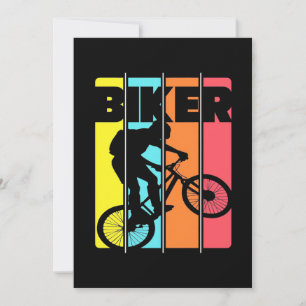 Mountainbiker Retro Vintage Einladung