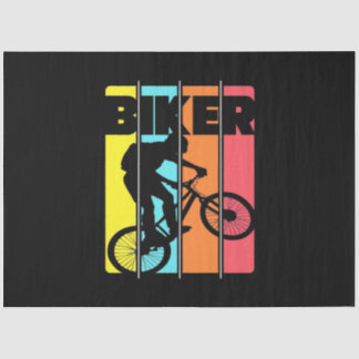 Mountainbiker Retro Vintage Seidenpapier