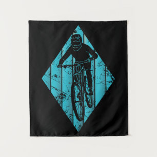 Mountainbiker Vintage Wandteppich
