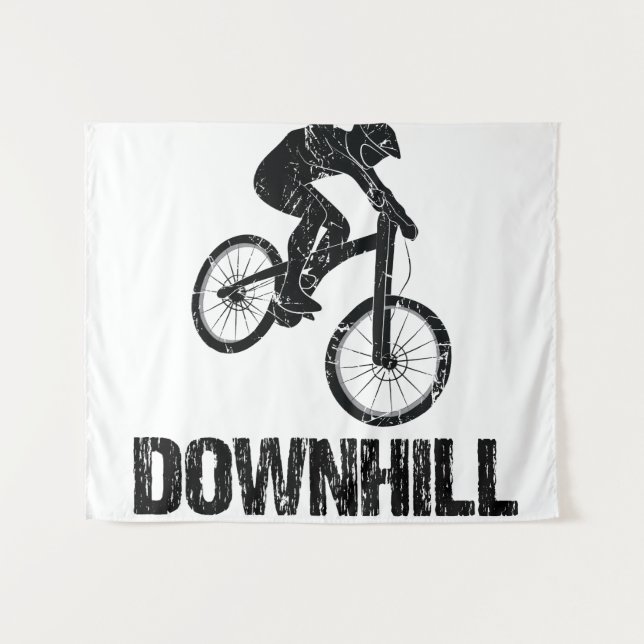 Mountainbiker Wandteppich (Vorderseite (Horizontal))