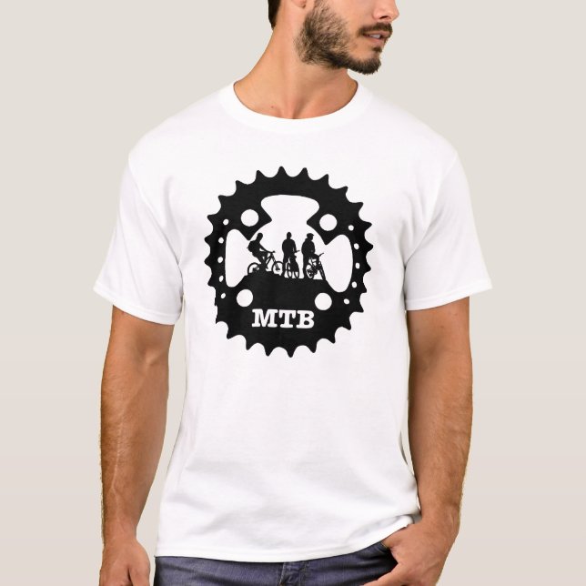 Mountainbiking (Biker, Kurbel) MTB T-Shirt (Vorderseite)