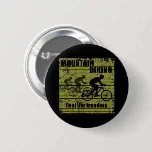 Mountainbiking Vintag Button