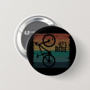 Mountainbiking Vintag Button