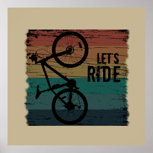 Mountainbiking Vintag Poster (Vorne)