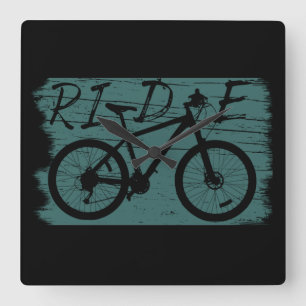 Mountainbiking Vintag Quadratische Wanduhr