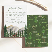 Mountains Deer Baby Dusche Vielen Dank