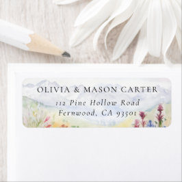 Mountains Meadow Wildflowers Colorful Wedding