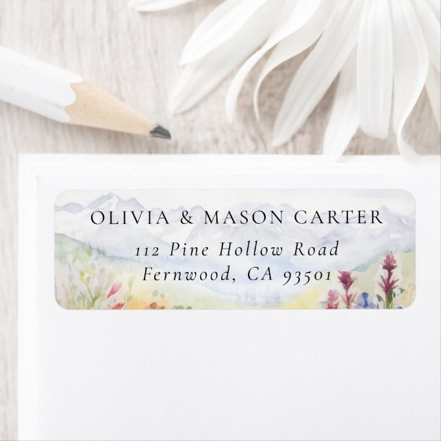 Mountains Meadow Wildflowers Colorful Wedding (Insitu)