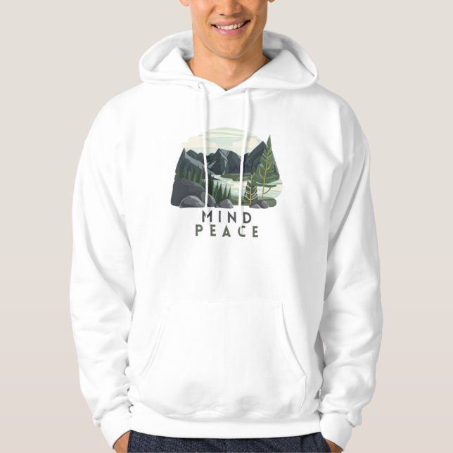Mountains Mind Peace Mountains Camping 🏕 Hoodie (Vorderseite)