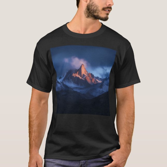 Mountains Nature Landscape Mountains Wall Art Acti T-Shirt (Vorderseite)