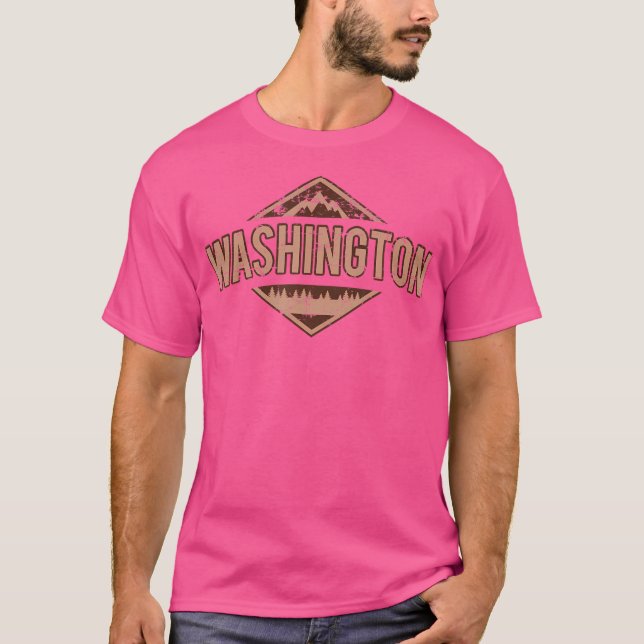 Mountains Nature Washington Wandern Camping Wander T-Shirt (Vorderseite)