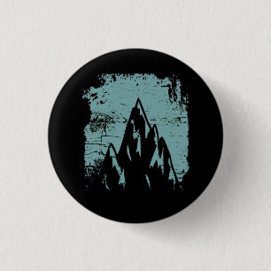 Mountains Retro Design Button