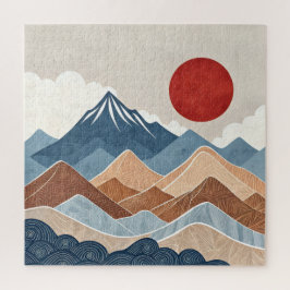 Mountains Sunset Beauty Puzzle