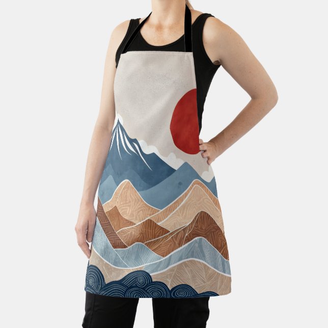 Mountains Sunset Beauty Schürze (InSitu)