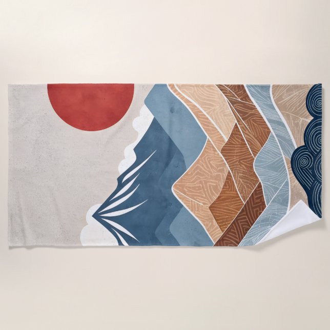 Mountains Sunset Beauty Strandtuch (Vorderseite)