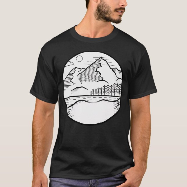Mountains View Aktiv T-Shirt (Vorderseite)