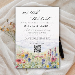 Mountains Wildflowers Meadow Wedding Announcement Einladung