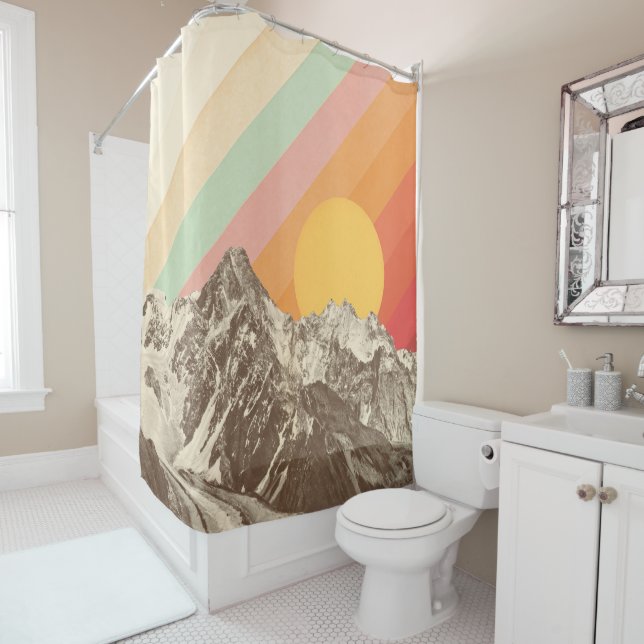 Mountainscape 1% pipe% Florent Bodart Duschvorhang (Beispiel)