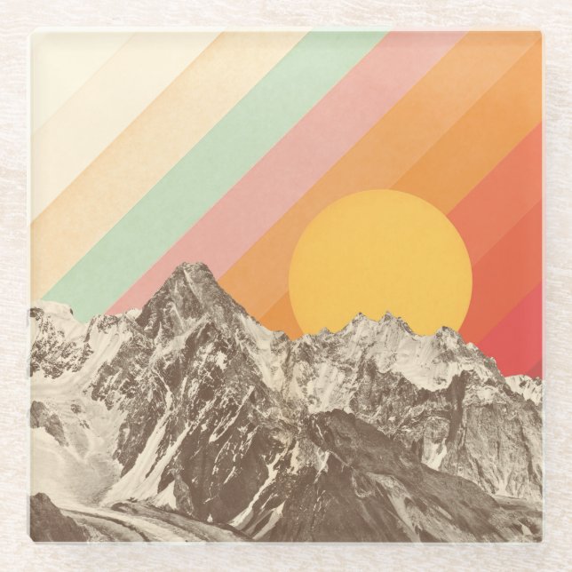 Mountainscape 1% pipe% Florent Bodart Glasuntersetzer (Vorderseite)