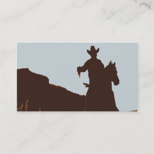 Mounted Cowboy on Horse Western Business Cards Visitenkarte