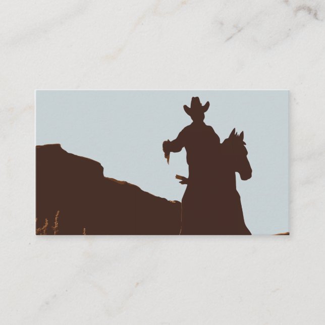Mounted Cowboy on Horse Western Business Cards Visitenkarte (Vorderseite)