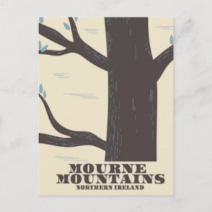 Mourne-Gebirge Nordirland Reiseplakat Postkarte