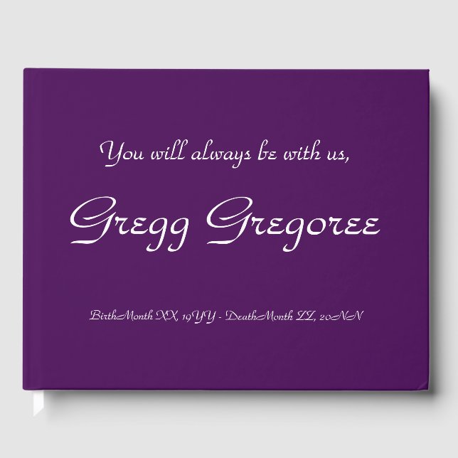 Mournful & Elegante Memorial Gästebuch (Vorderseite)