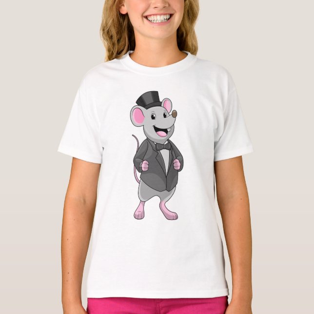 Mouse als Groom mit Ribbon T-Shirt (Vorderseite)