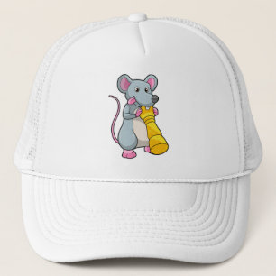 Mouse am Schach mit Schachstück gepaart Truckerkappe
