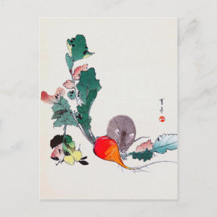 Mouse and Red Radish, Watanabe Seitei Postkarte